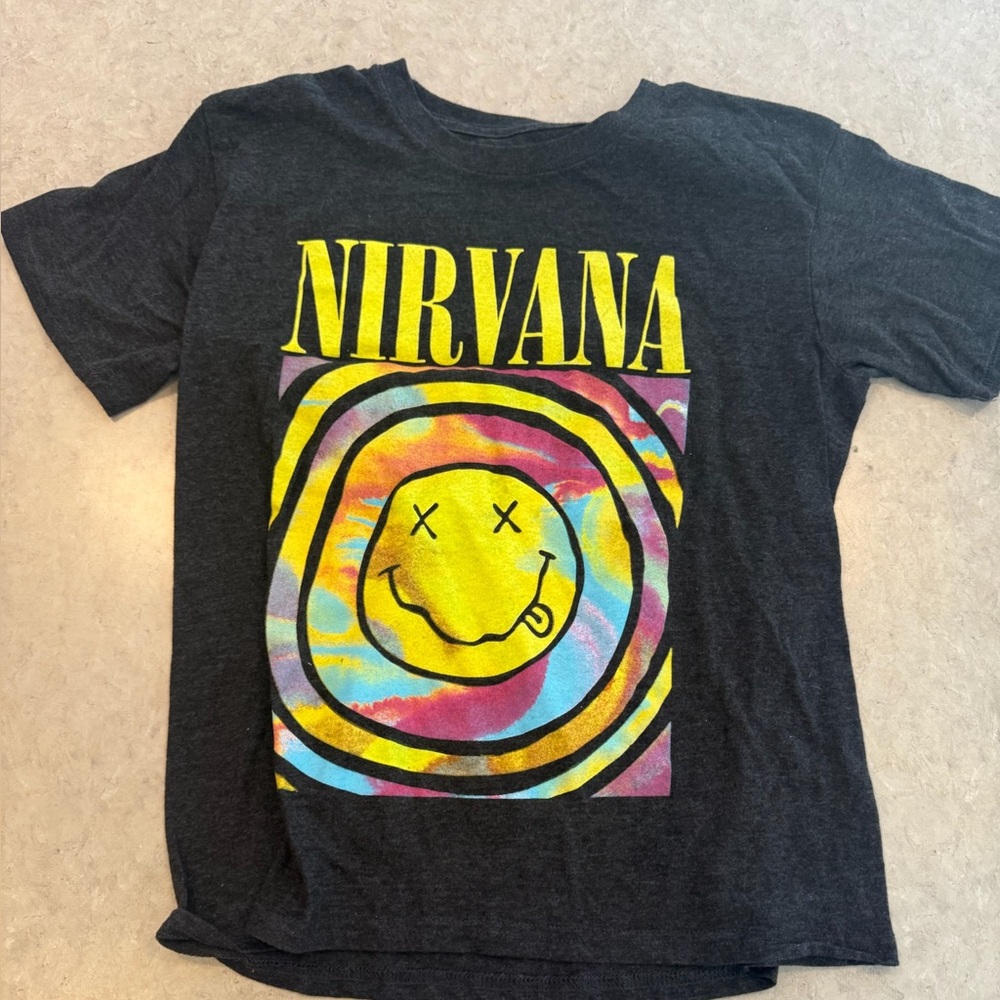Bundle of girls shirts Nirvana. Rolling Stones. O’Neal tiger.